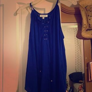 Jennifer Lopez blue tank top